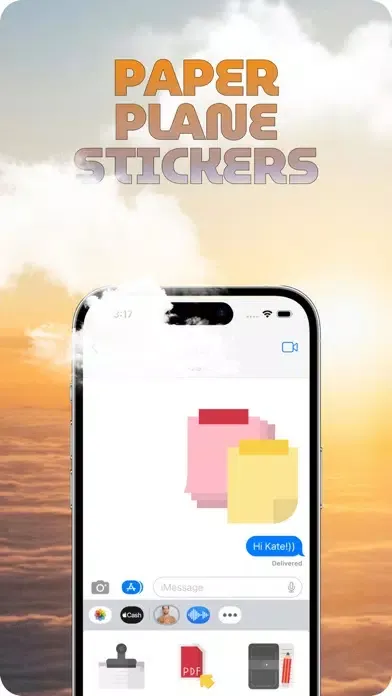 Captures d'écran de Paper Plane stickers