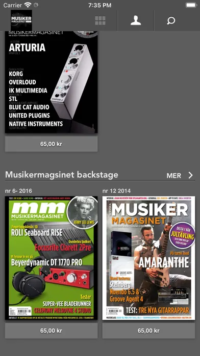 Tangkapan skrin Tidningen Musikermagasinet