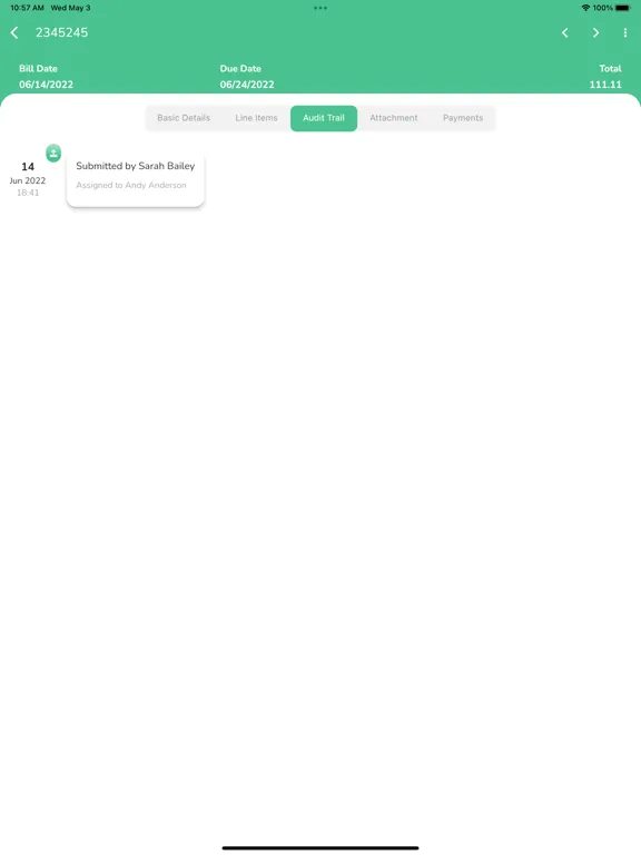 Screenshot di PaperTrl App iPad
