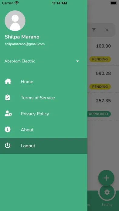 Screenshot di PaperTrl App