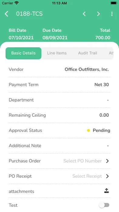 Screenshot di PaperTrl App