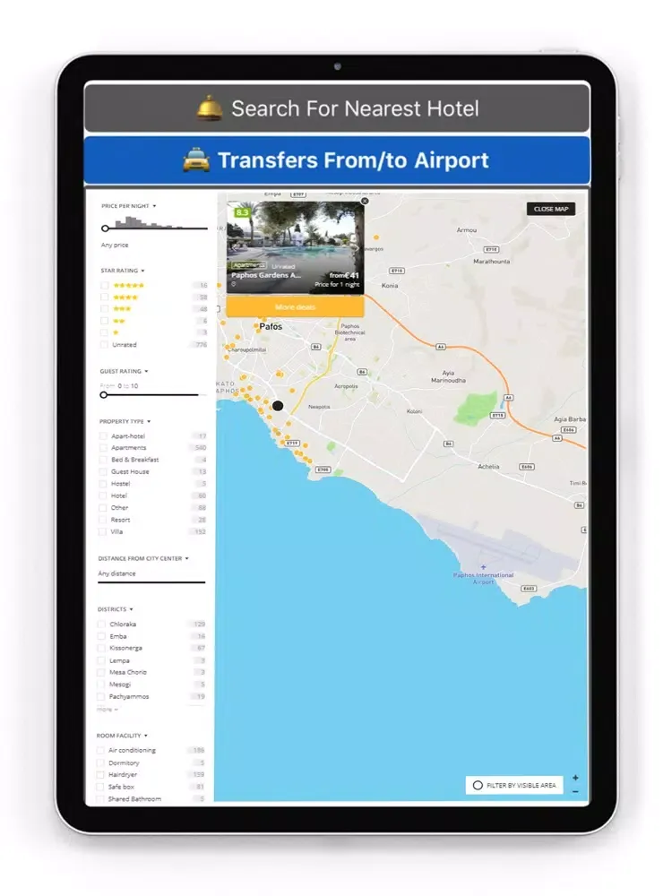 Zrzuty ekranu Paphos Airport Taxi iPad 