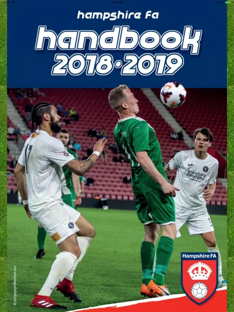 Ảnh chụp màn hình của Hampshire FA iPad 