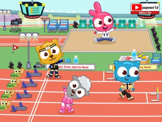 Tangkapan skrin Papo Town Sports Meet iPad 