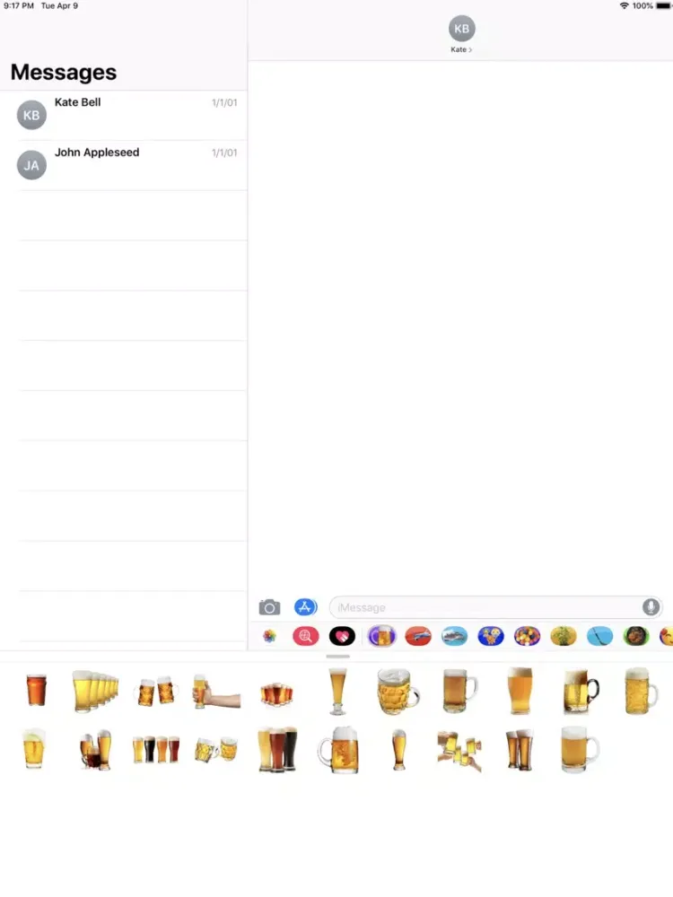 Tangkapan layar Beer-Emojis Stickers iPad 