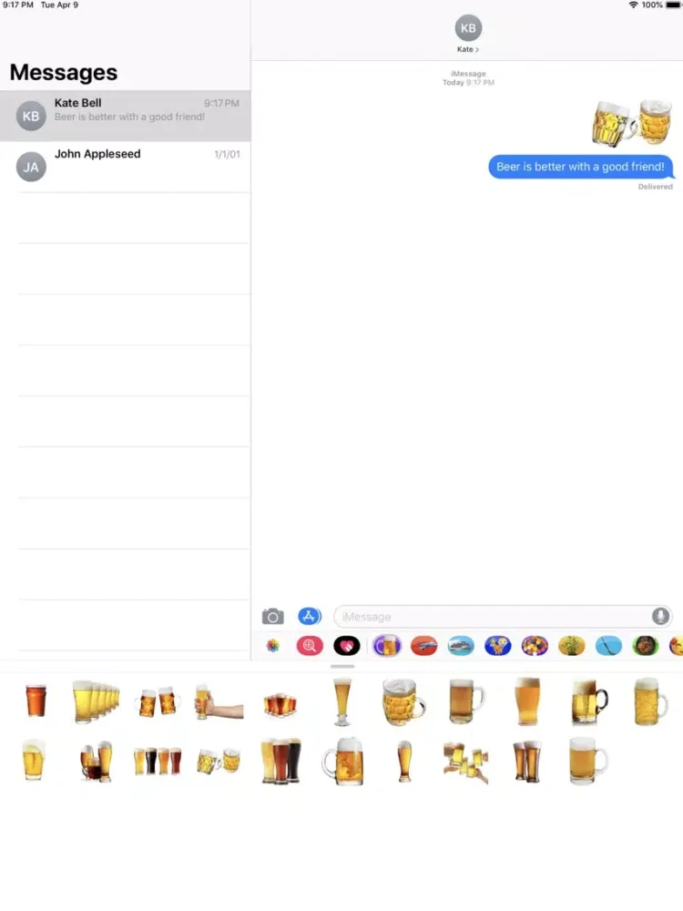 Tangkapan layar Beer-Emojis Stickers iPad 