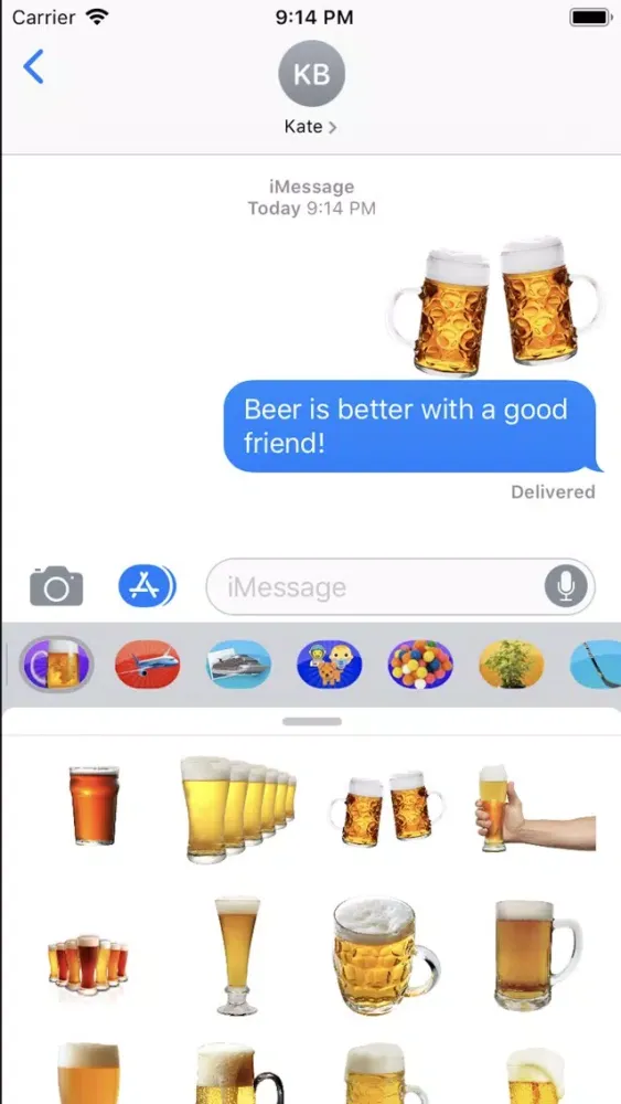Tangkapan layar Beer-Emojis Stickers
