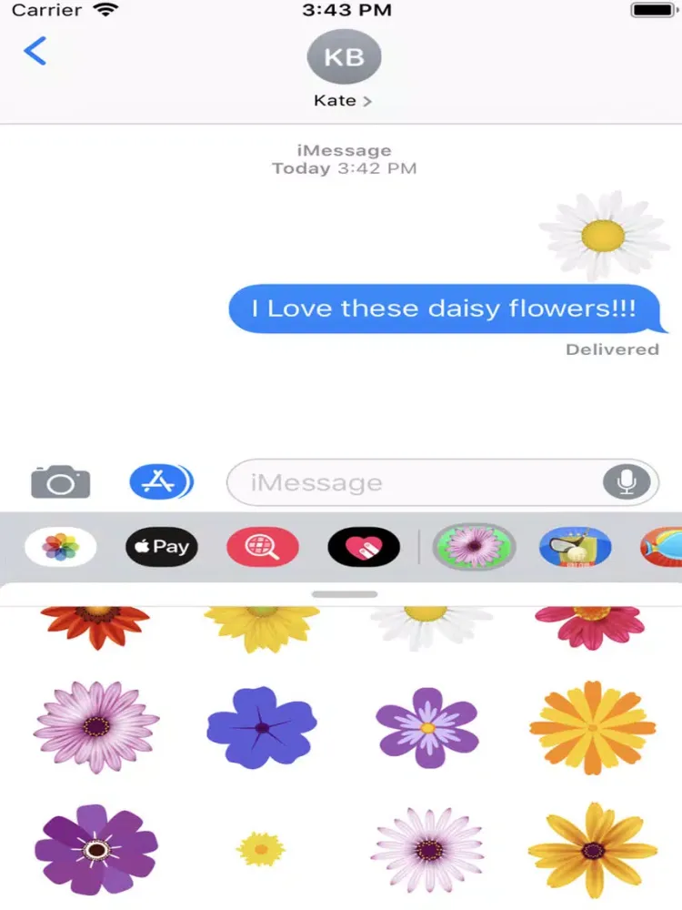 صور Flowers Emojis Stickers iPad 