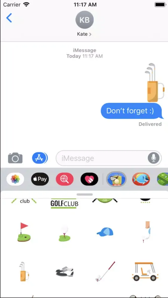 Golf Clubs Emojis Stickers سکرین شاٹس