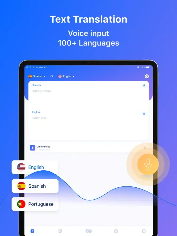 Translator: Voice & Translate iPad 應用截圖