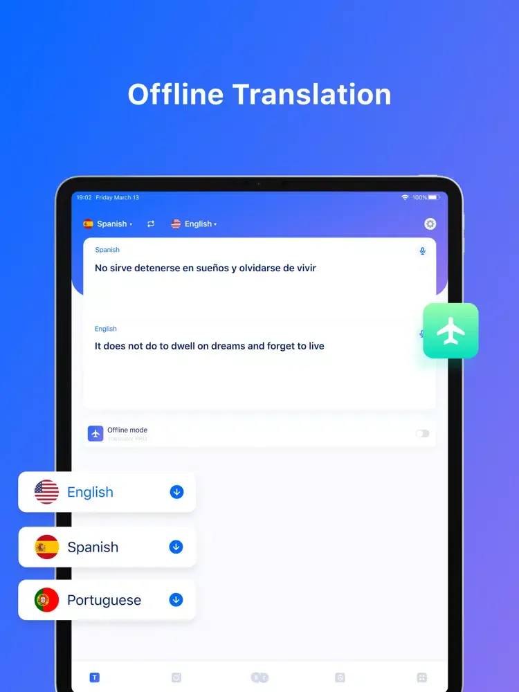 Translator: Voice & Translate iPad 應用截圖