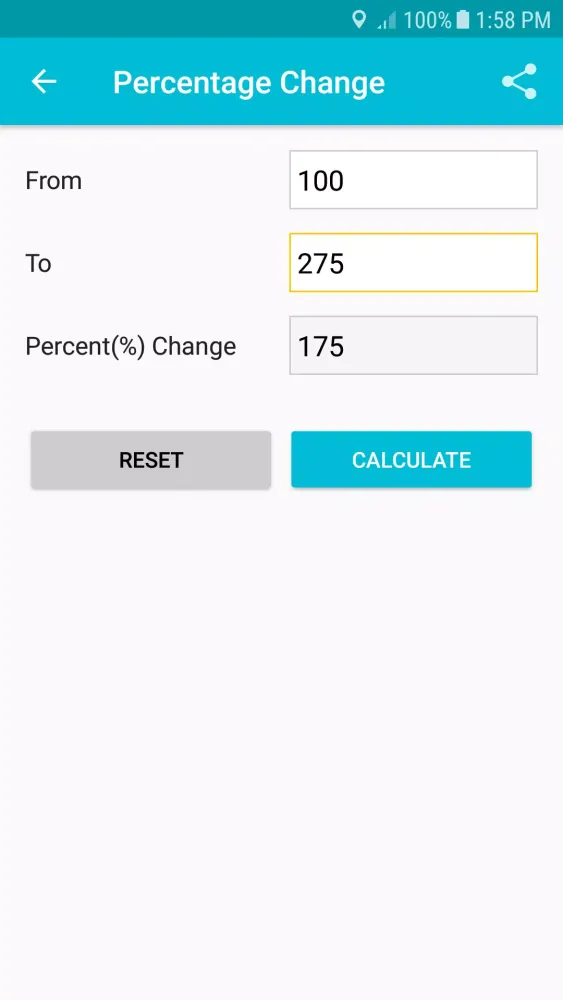 Percentage Calculator Screenshots