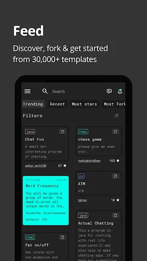 Capturas de pantalla de Dcoder, Compiler IDE :Code & P
