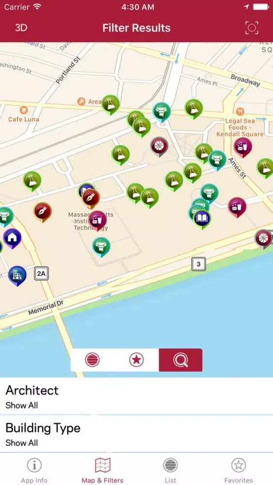 ภาพหน้าจอของ MIT Campus Guide