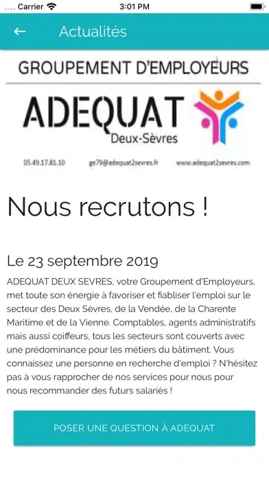 Capturas de pantalla de ADEQUAT Deux-Sèvres