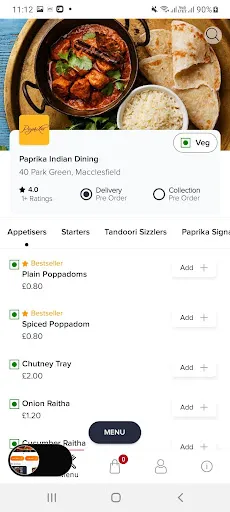 Paprika Indian Dining Screenshots