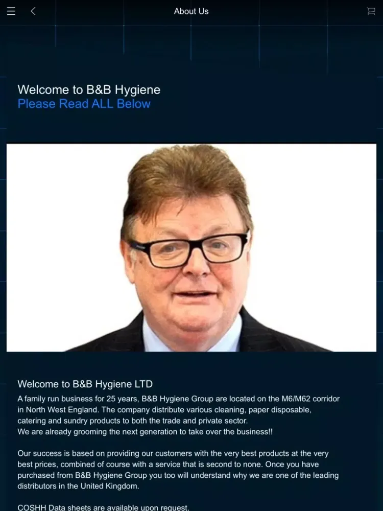 Tangkapan layar BB Hygiene iPad 