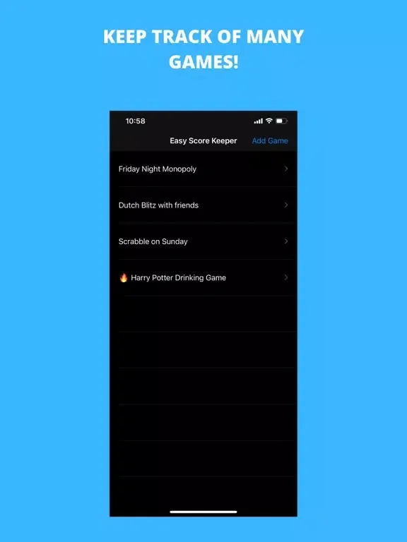 ภาพหน้าจอของ Easy Score Keeper iPad 