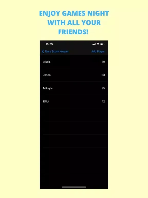 ภาพหน้าจอของ Easy Score Keeper iPad 