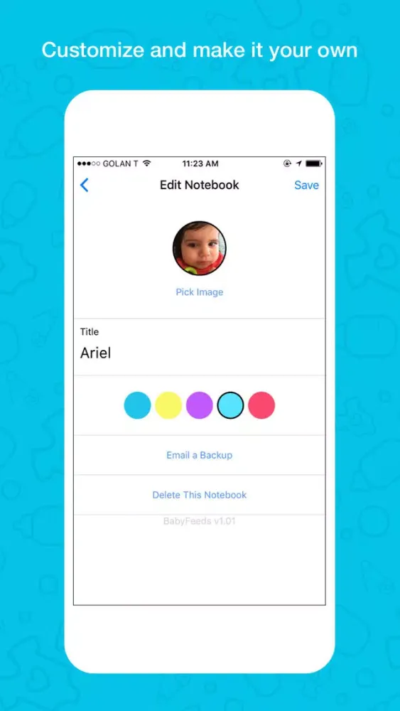 Ảnh chụp màn hình của Baby Feeds - Breastfeeding and Nursing Tracker for Babies