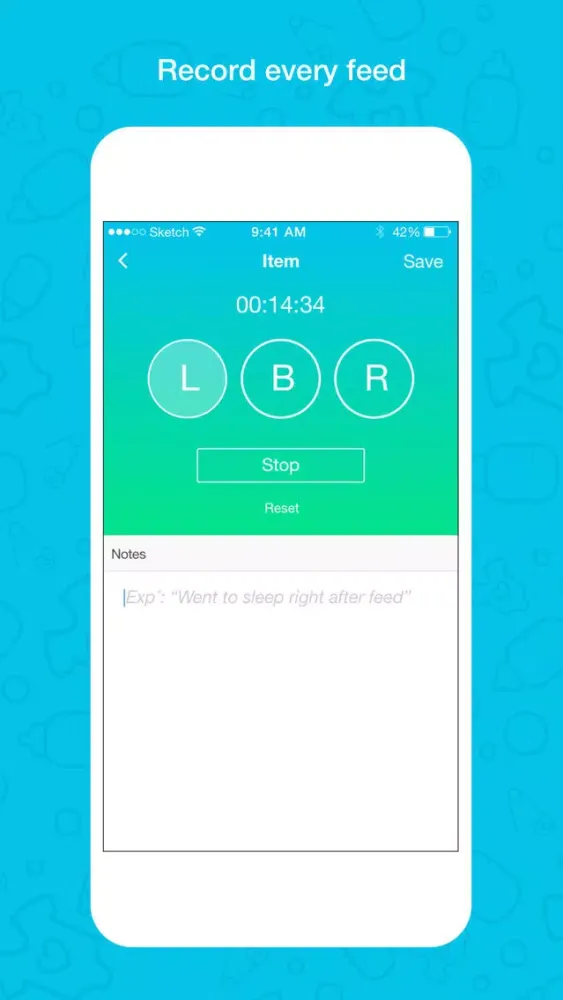 Ảnh chụp màn hình của Baby Feeds - Breastfeeding and Nursing Tracker for Babies