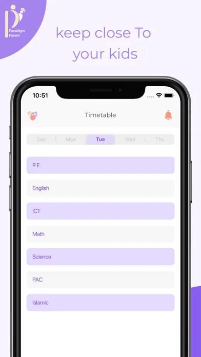 Paradigm Parents App Screenshots