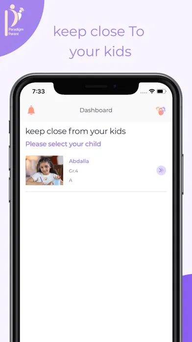 Paradigm Parents App Screenshots
