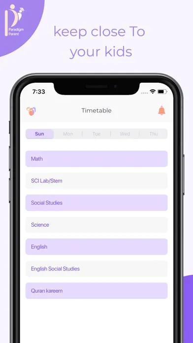 Paradigm Parents App Screenshots