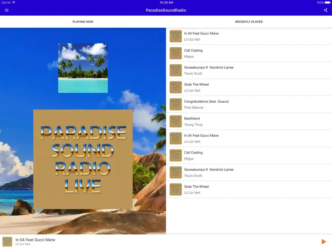 Paradise Sound Radio iPad  स्क्रीनशॉट