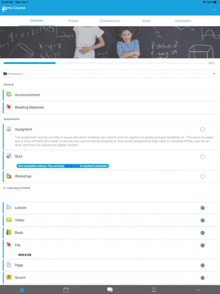 Paradiso LMS 9 Mobile App iPad  Ekran Görüntüleri