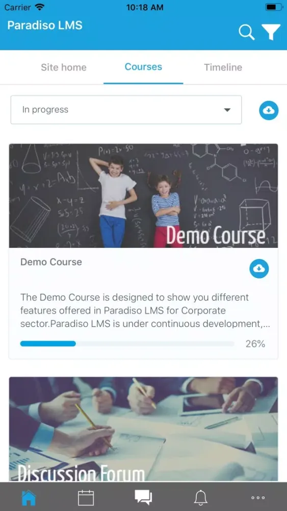 Paradiso LMS 9 Mobile App Ekran Görüntüleri