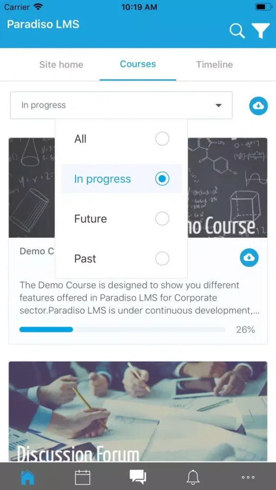 Paradiso LMS 9 Mobile App Ekran Görüntüleri