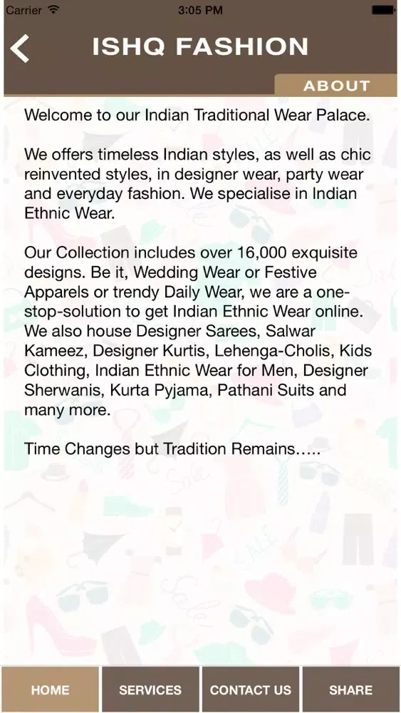 Ảnh chụp màn hình của ISHQ FASHION