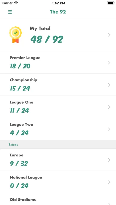 Capturas de tela do The 92 - Away Day Tracker