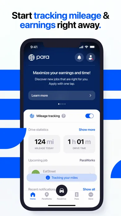 Ảnh chụp màn hình của Para – Gig Drivers Earn More
