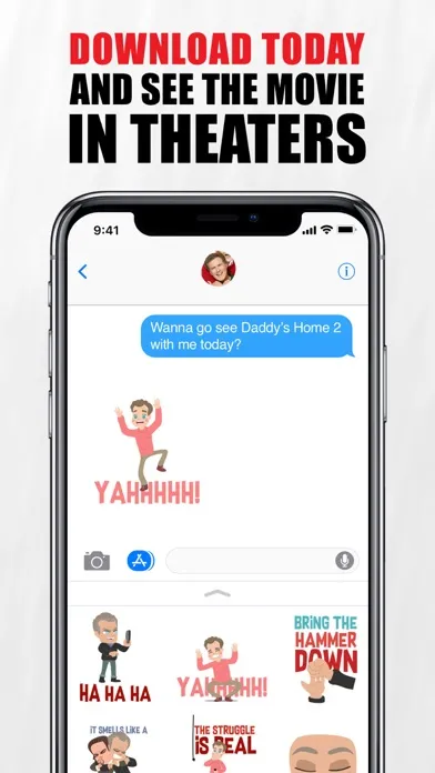 Tangkapan skrin Daddy's Home 2 Sticker Pack