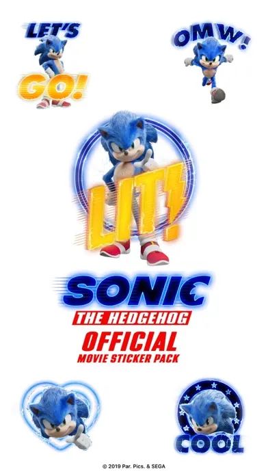 Official Sonic Movie Stickers स्क्रीनशॉट