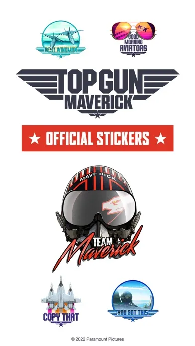 Capturas de tela do Top Gun: Maverick Stickers