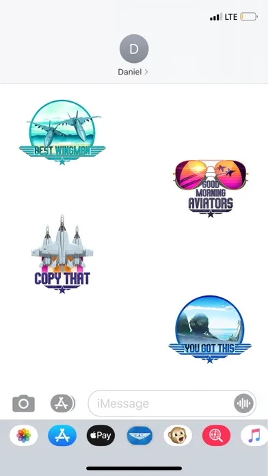 Capturas de tela do Top Gun: Maverick Stickers