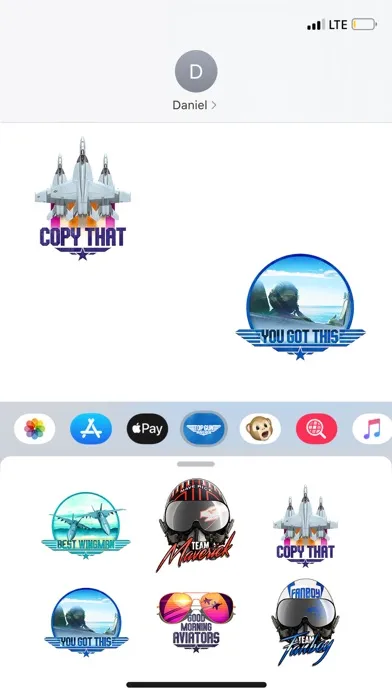 Capturas de tela do Top Gun: Maverick Stickers