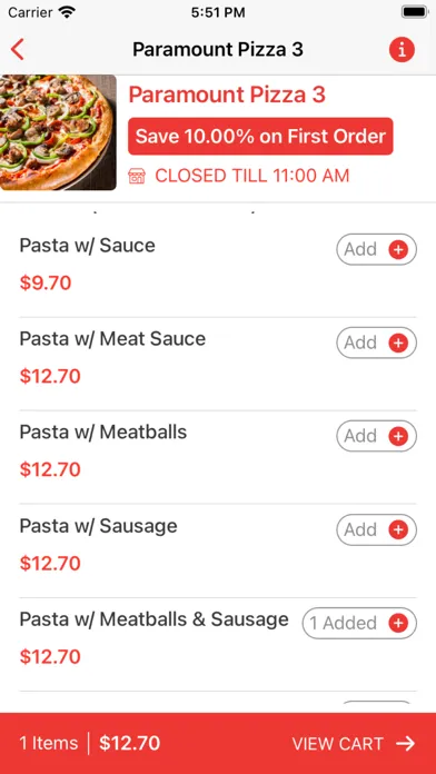 Paramount Pizza應用截圖