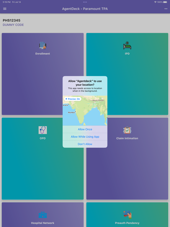 Zrzuty ekranu AgentDeck - Paramount TPA iPad 