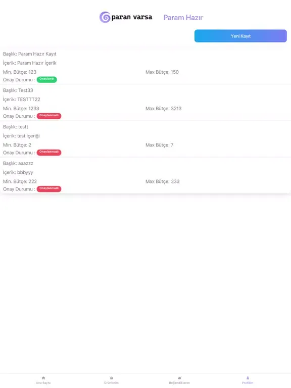 ParamVarsa iPad  Screenshots