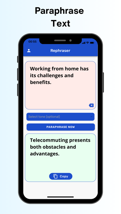 Ảnh chụp màn hình của Paraphrase Tool: Rephraser