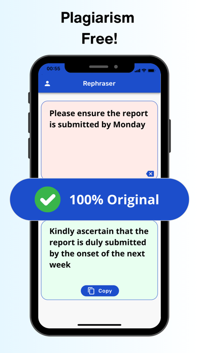 Ảnh chụp màn hình của Paraphrase Tool: Rephraser