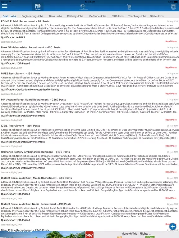 Free Jobs News iPad  سکرین شاٹس