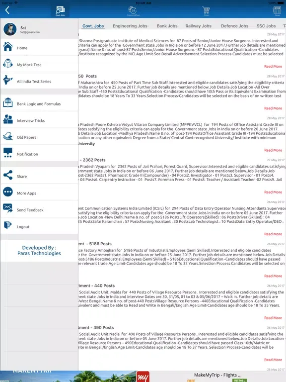 Free Jobs News iPad  سکرین شاٹس