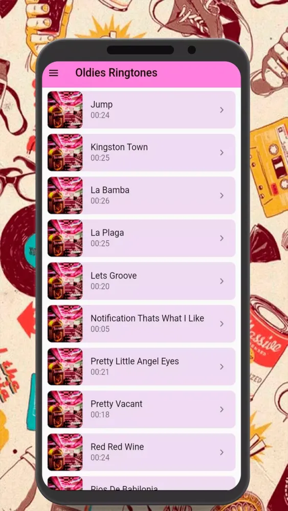 Tangkapan skrin Ringtones Music Oldies