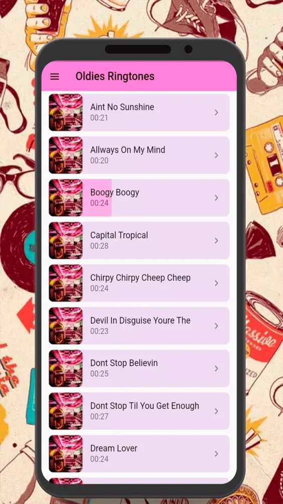Tangkapan skrin Ringtones Music Oldies