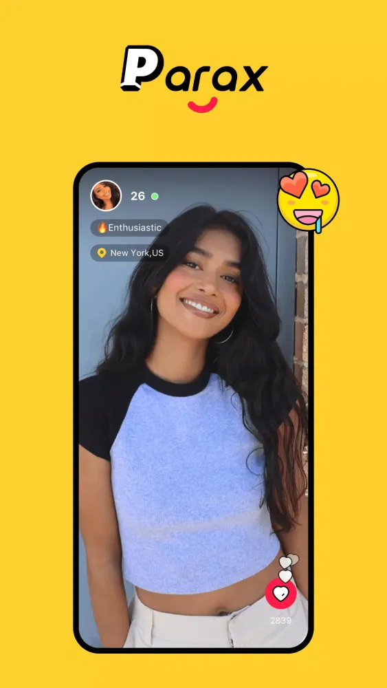 Tangkapan layar ParaX lite: 1v1 video chat